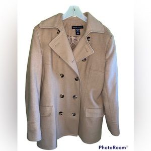 Cream Buttoned Pea Coat